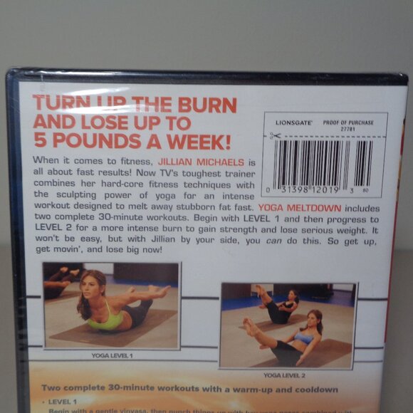 JILLIAN MICHAELS YOGA MELTDOWN New DVD / Levels 1 & 2 Workouts - Picture 3 of 6